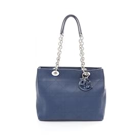 Christian Dior-Christian Dior Dior Lady Cannage Tote Bag-Blue