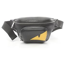 Fendi-Fendi Bag Bugs Monster Eye Waist Body Leather Fanny Pack-Black,Yellow