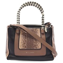 Bulgari-Bvlgari Serpenti Handbag-Brown,Black