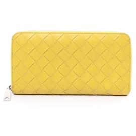 Bottega Veneta-Bottega Veneta Yellow Leather Long Wallet-Yellow