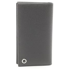 Bulgari-Bvlgari Black Leather Bi-Fold Long Wallet-Black