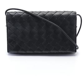 Bottega Veneta-Bottega Veneta Intrecciato Shoulder Bag-Black