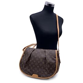 Louis Vuitton-Monogram Canvas Menilmontant MM Crossbody Bag-Brown