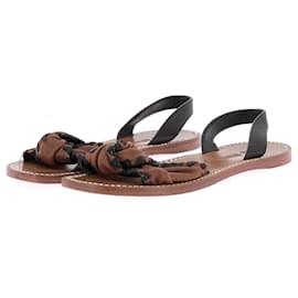 Miu Miu-Sandales MIU MIU T.EU 38.5 Cuir-Camel