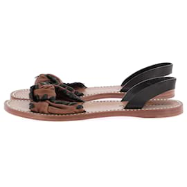 Miu Miu-Sandales MIU MIU T.EU 38.5 Cuir-Camel