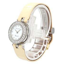 Bulgari-Montre pour femmes Bvlgari B.zero1 avec lunette en diamant-Blanc,Écru