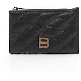 Balenciaga-Balenciaga Black Leather Business Card Case-Black