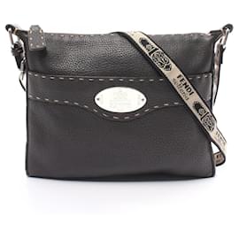 Fendi-Sac à épaule Fendi Selleria-Marron