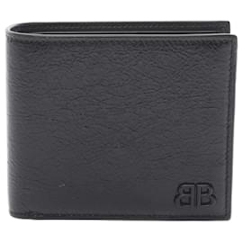 Balenciaga-Carteira dobrada quadrada Monaco da Balenciaga-Preto