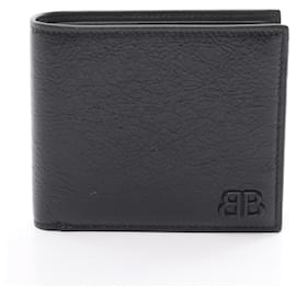 Balenciaga-Carteira dobrada quadrada Monaco da Balenciaga-Preto