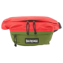 Balenciaga-Balenciaga Explorer Belt Bag XXL-Black,Red