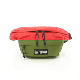 Balenciaga-Balenciaga Explorer Belt Bag XXL-Black,Red