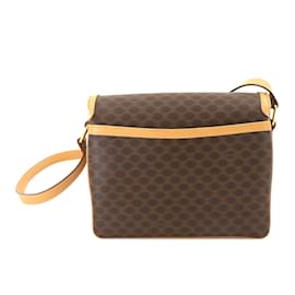 Céline-Celine Macadam Shoulder Bag-Brown