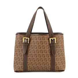 Fendi-Fendi Zucchino Brown Tote Bag-Brown