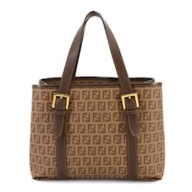 Fendi-Fendi Zucchino Brown Tote Bag-Brown