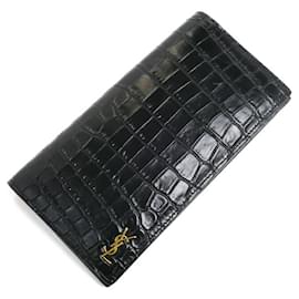 Yves Saint Laurent-Yves Saint Laurent Tiny Cassandra Long Wallet-Black