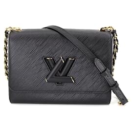 Louis Vuitton-Louis Vuitton Epi Twist MM Chain Shoulder Bag-Black