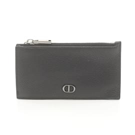 Christian Dior-Christian Dior Black Leather Card Case-Black