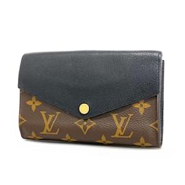 Louis Vuitton-Louis Vuitton Monogram Portefeuille Pallas Compact Wallet-Brown,Black