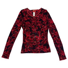 Kenzo Jungle Wollhemd mit Blumen Rot
