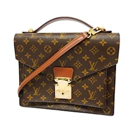 Louis Vuitton-Louis Vuitton Monogram Monceau Shoulder Bag-Brown