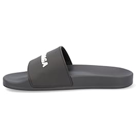 Balenciaga-Balenciaga Men's Pool Slide Sandal Black-Black
