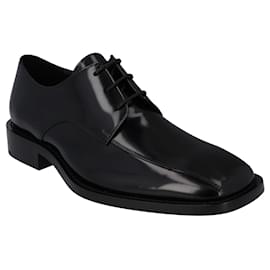 Balenciaga-Balenciaga Rim Hi-Shine Derby Shoes Black-Black