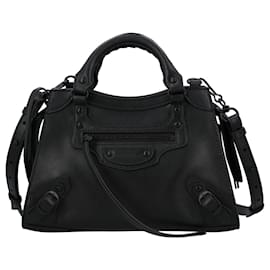 Balenciaga-Balenciaga Neo Classic City Xs Leather Handbag Black-Black