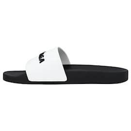 Balenciaga-Balenciaga Men's Pool Slide Sandal White-Red