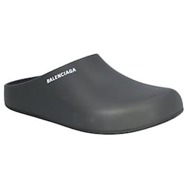 Balenciaga-Balenciaga Rubber Mule Black-Black
