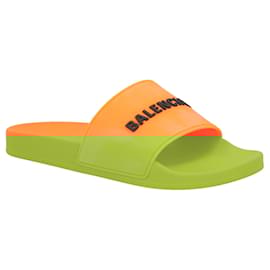 Balenciaga-Chinelo de piscina masculino Balenciaga laranja-Laranja