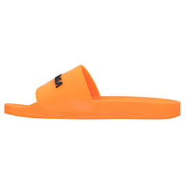 Balenciaga-Chinelo de piscina masculino Balenciaga laranja-Laranja