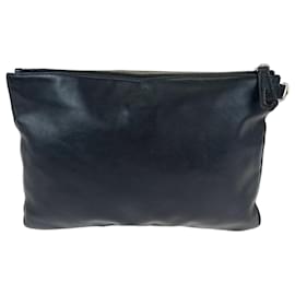 Fendi-Fendi Leather Bugs Eye Monster Clutch Bag 7N0078-Black