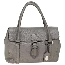 Fendi-Sac à main Fendi Selleria-Argenté,Métallisé