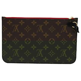 Louis Vuitton-Louis Vuitton Neverfull Pouch Clutch Bag-Brown