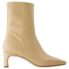 Tabitha Ankle Boots - Aeyde - Leather - Latte Brown Beige