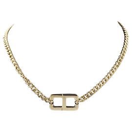 Christian Dior Set di gioielli con logo Dior D'oro Metallico