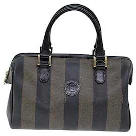 Fendi-Sac à main Fendi Pequin-Marron