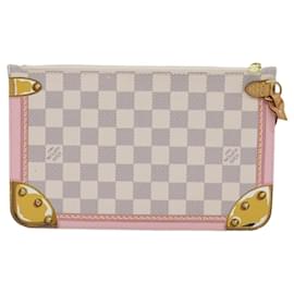Louis Vuitton-Bolsa Clutch Neverfull Louis Vuitton-Branco