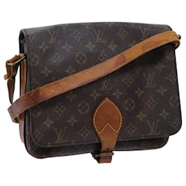 Louis Vuitton-Louis Vuitton Monogram Cartouchiere Gm Shoulder Bag-Brown