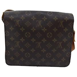 Louis Vuitton-Louis Vuitton Monogram Cartouchiere Gm Shoulder Bag-Brown