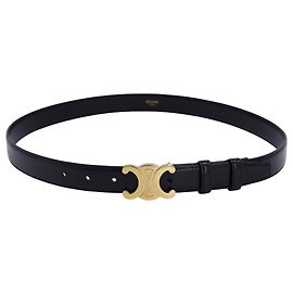 Céline Ceinture Triomphe Medium Celine en cuir Taurillon noir Noir