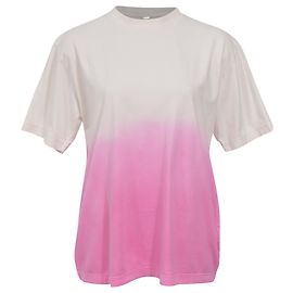 Off White Gradient Effect T-shirt in Pink Cotton Brown Pink