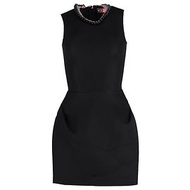 Robe mini sans manches à col montant MSGM en polyester noir Noir