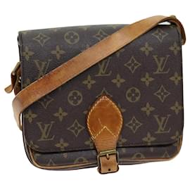 Louis Vuitton-Louis Vuitton Monogram Cartouchiere Mm Shoulder Bag-Brown