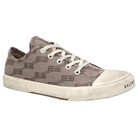 Balenciaga-Balenciaga Paris Low Bb Monograma Marrom-Marrom