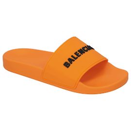 Balenciaga Logo Pool Slide Orange Orange