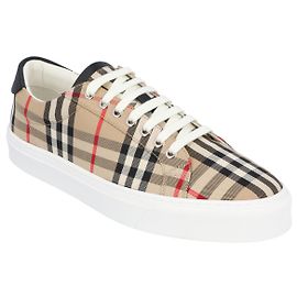 Tênis Vintage Check Burberry Bege Marrom Bege