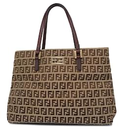Fendi-Fendi Zucchino Tote Bag-Brown