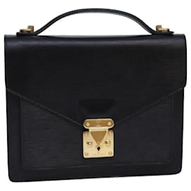 Louis Vuitton-LOUIS VUITTON Epi Monceau 28 Hand Bag Black M52122 LV Auth ar12255-Black